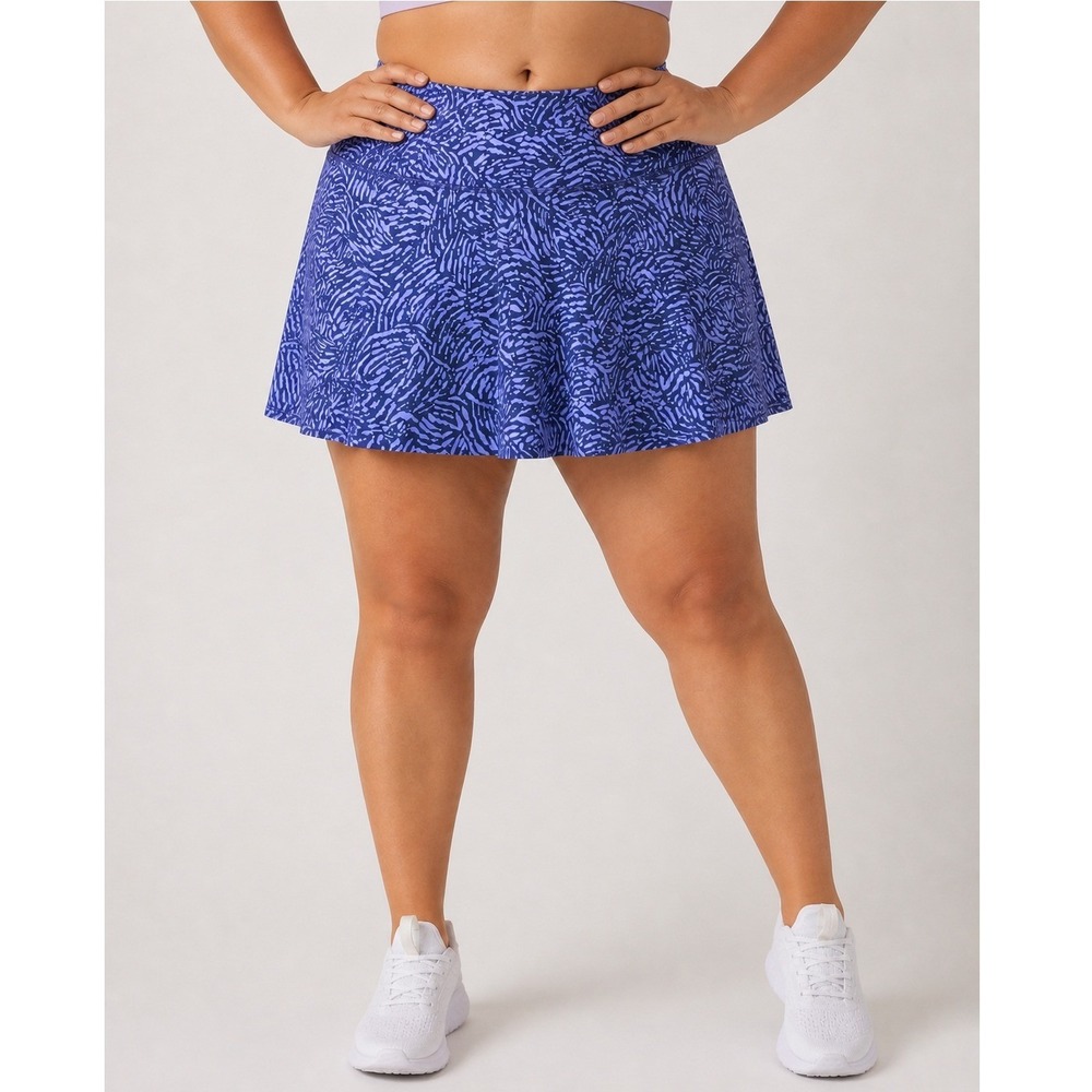Athleta Ace Tennis Skort Size 3X Purple Print Athletic Pickleball Golf Skirt NWT